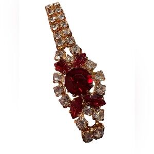 Vintage Elegant Red and Gold Bracelet